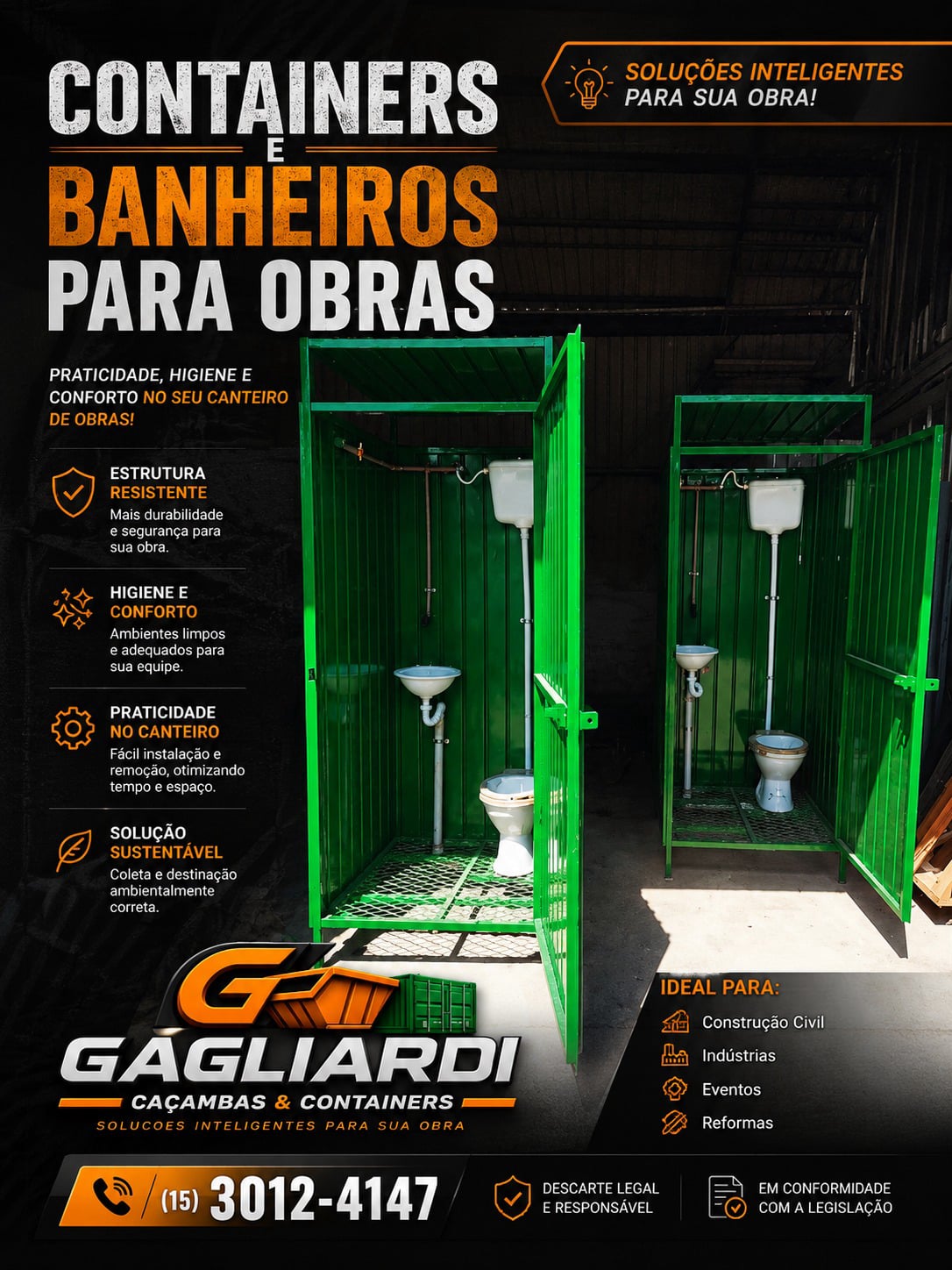 aluguel de cacamba, remocao de residuos e aluguel de container